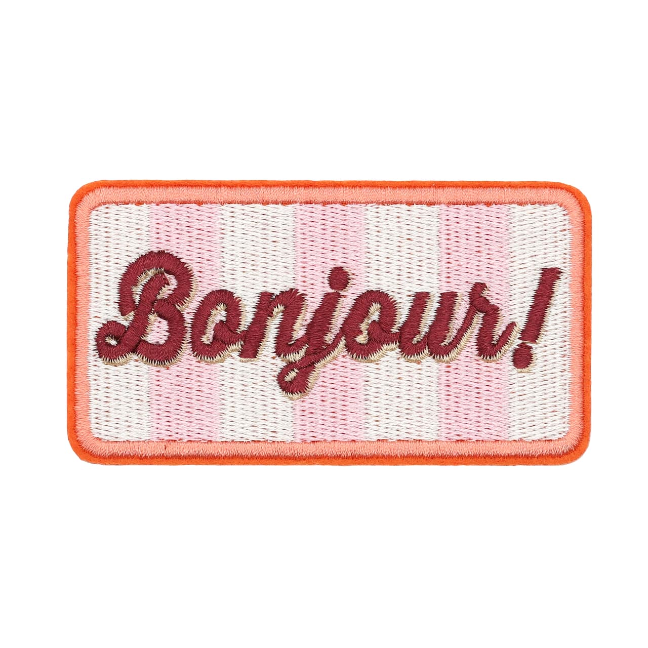 Summer Fashion Bonjour Iron-On & Adhesive Embroidered Patch by Make Market®